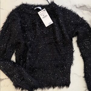 Zara Black Sequin Sweater
